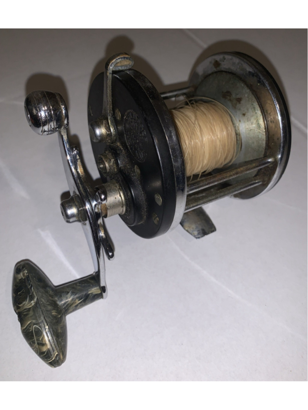 PFLUEGER SEA-VUE 2048 Vintage Saltwater Conventional FISHING REEL USED Works USA